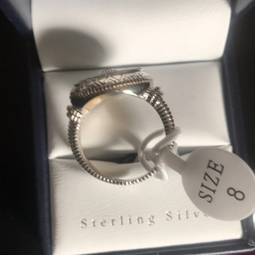 Evil Eye Ring-Sterling Silver cubic zirconia/blue stone w/ accents-NWT BOXED - Picture 11 of 12